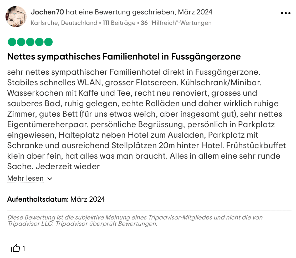 Screenshot Bewertung