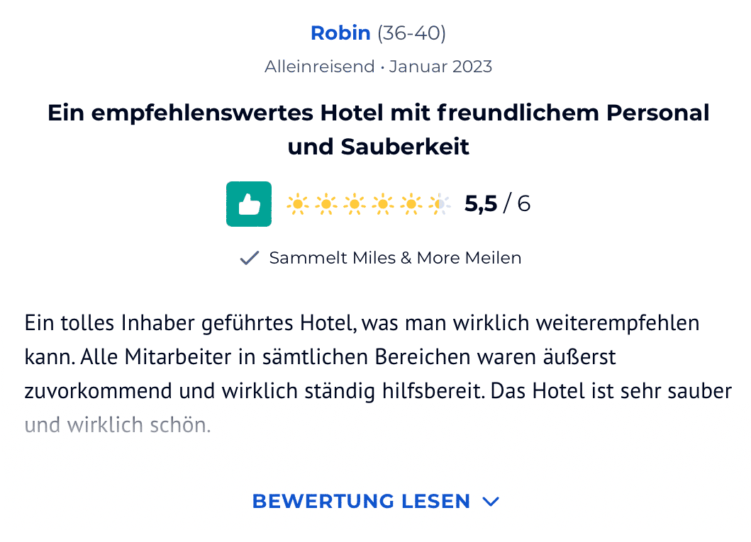 Screenshot Bewertung