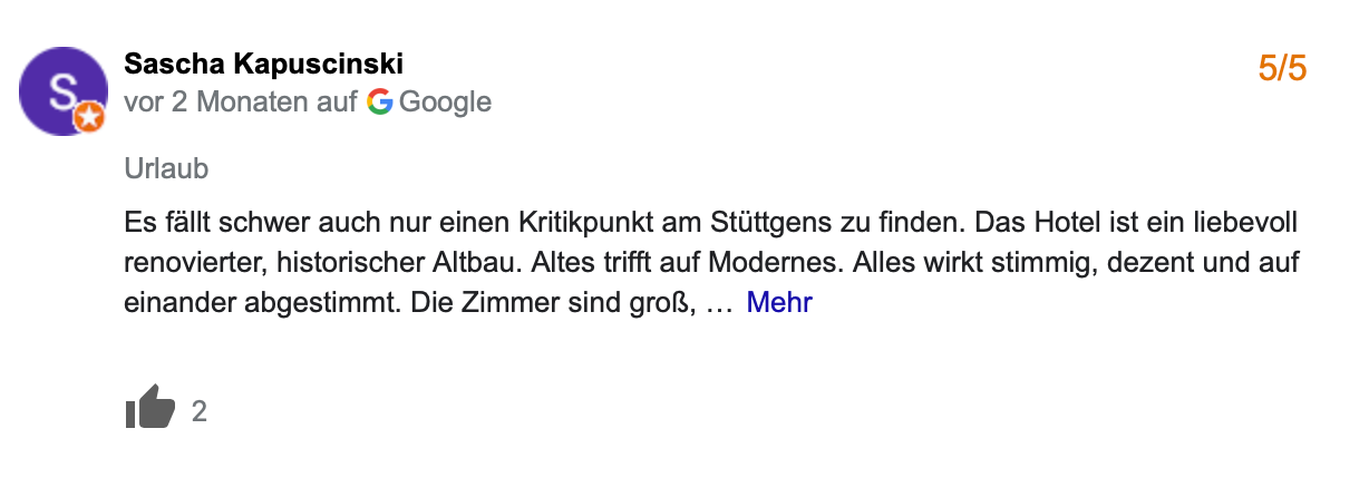 Screenshot Bewertung
