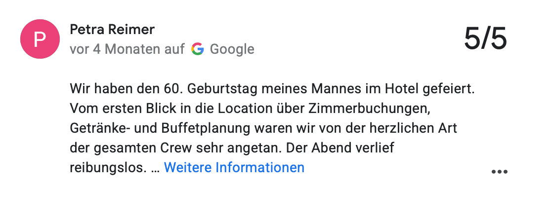 Screenshot Bewertung