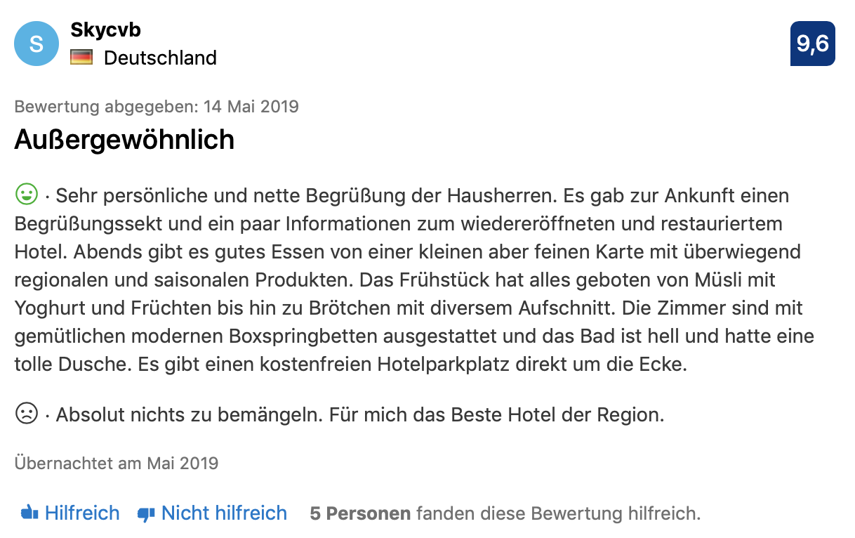 Screenshot Bewertung