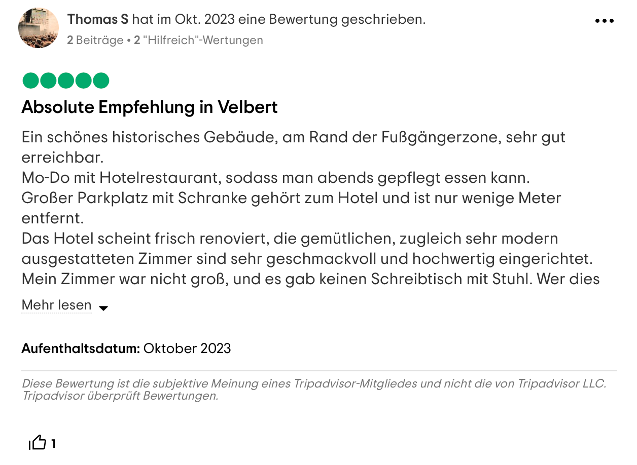 Screenshot Bewertung